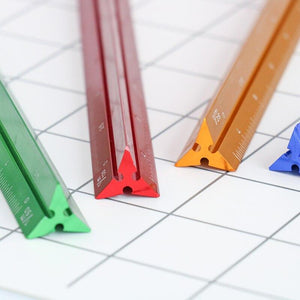 triangular scale ruler